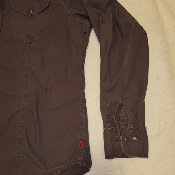MEN'S GUESS vintage brown classic shirt size L - Picture 2 of 4